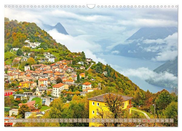 Produktbild: Wunderbares Tessin: Mediterranes Klima und italienisches Flair (Wandkalender 2026 DIN A3 quer), CALVENDO Monatskalender