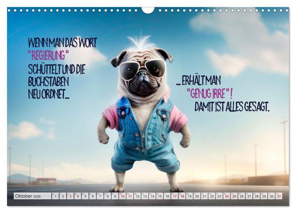 Produktbild: ULTRAKRASS Knallharte Hunde (Wandkalender 2026 DIN A3 quer), CALVENDO Monatskalender
