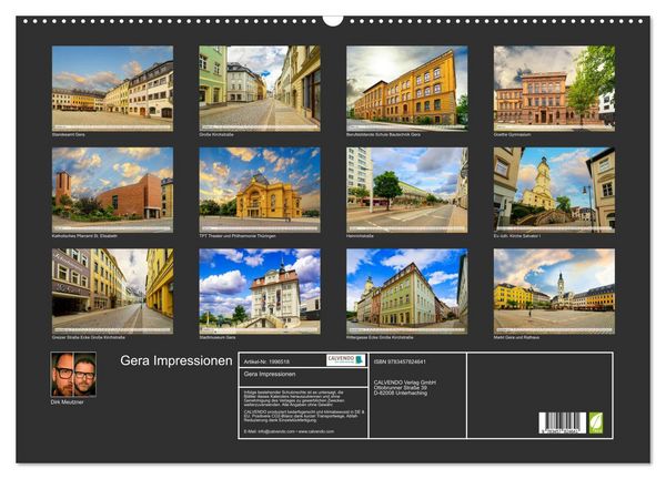 Produktbild: Gera Impressionen (Wandkalender 2026 DIN A2 quer), CALVENDO Monatskalender