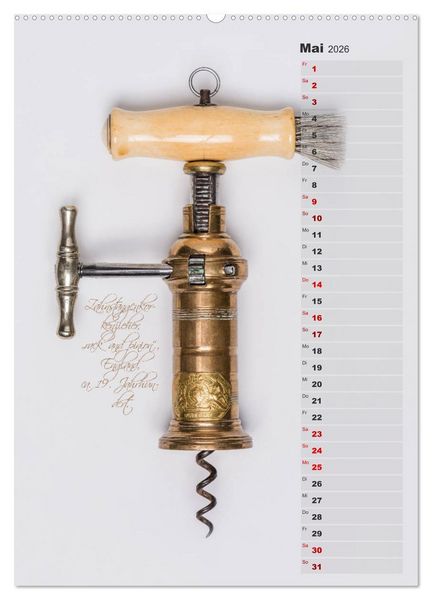 Produktbild: Emotionale Momente: Korkenzieher - geniales Alltagswerkzeug. Planer. (hochwertiger Premium Wandkalender 2026 DIN A2 hoch), Kunstdruck in Hochglanz