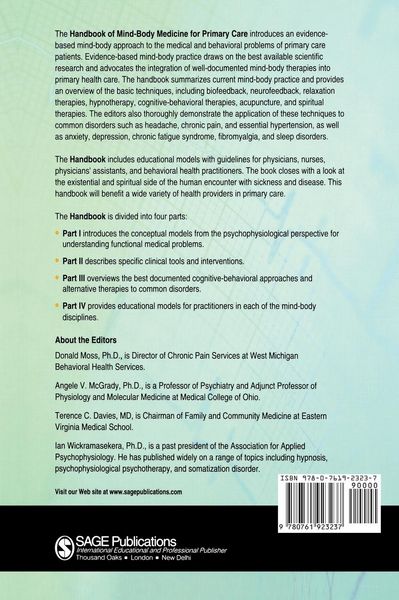 Produktbild: Handbook of Mind-Body Medicine for Primary Care