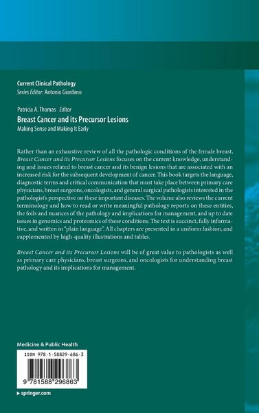 Produktbild: Breast Cancer and its Precursor Lesions