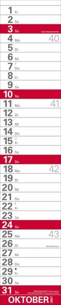 Produktbild: XXL Planer Gro&szlig;druck rot 2027