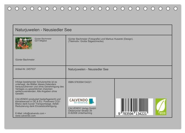 Produktbild: Naturjuwelen - Neusiedler See (Tischkalender 2027 DIN A5 quer), CALVENDO Monatskalender