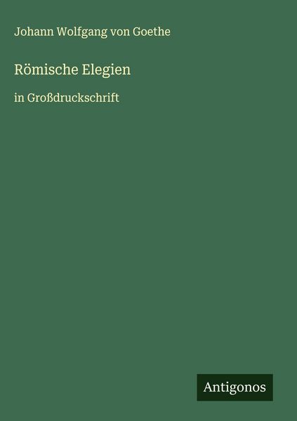 Produktbild: R&ouml;mische Elegien