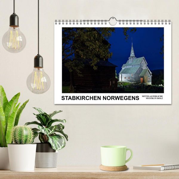 Produktbild: Stabkirchen Norwegens - Mittelalterliche Mystik in Holz (Wandkalender 2026 DIN A4 quer), CALVENDO Monatskalender