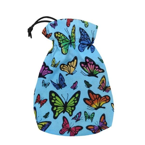 Q-Workshop QWO98505 - Full Art Dice Pouch: Butterfly, Würfelbeutel, Baumwolle