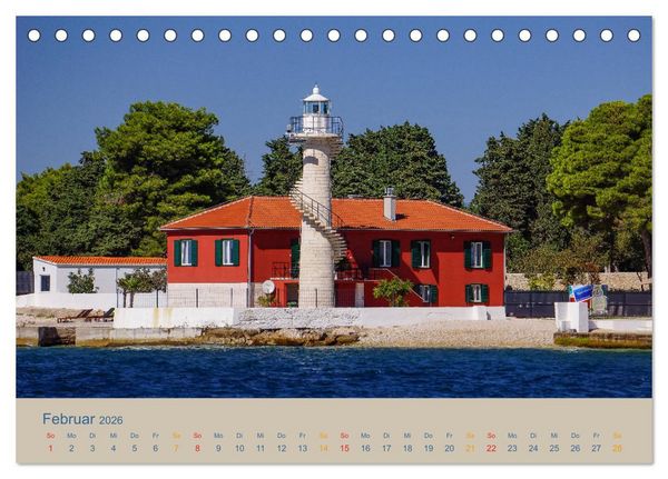 Produktbild: Kroatische Inseln - Mit dem Motorsegler unterwegs in der Kvarner Bucht (Tischkalender 2026 DIN A5 quer), CALVENDO Monatskalender