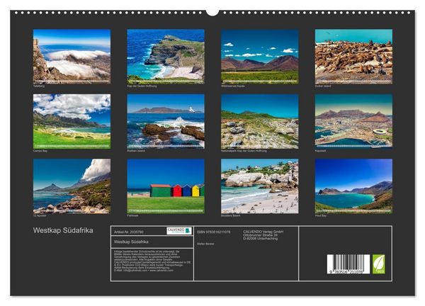 Produktbild: Westkap S&uuml;dafrika (hochwertiger Premium Wandkalender 2026 DIN A2 quer), Kunstdruck in Hochglanz