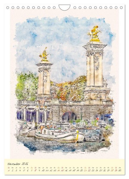 Produktbild: Paris - malerische Metropole (Wandkalender 2026 DIN A4 hoch), CALVENDO Monatskalender