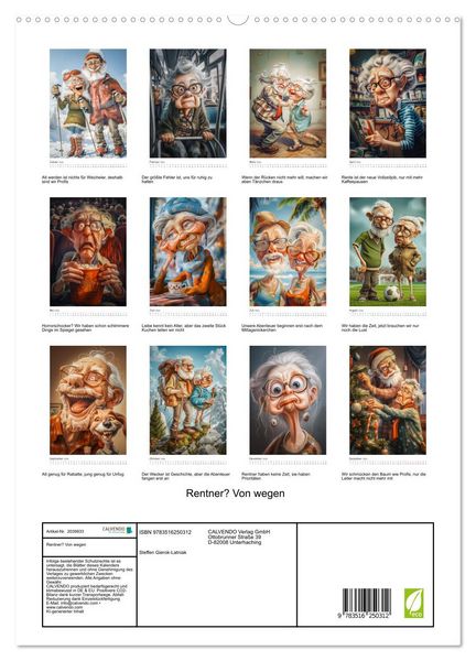 Produktbild: Rentner? Von wegen (hochwertiger Premium Wandkalender 2026 DIN A2 hoch), Kunstdruck in Hochglanz