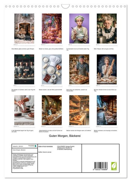 Produktbild: Guten Morgen, B&auml;ckerei (Wandkalender 2026 DIN A3 hoch), CALVENDO Monatskalender