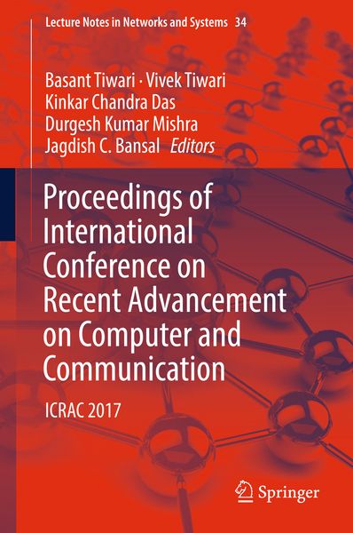 Produktbild: Proceedings of International Conference on Recent Advancement on Computer and Communication