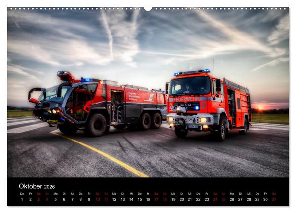 Produktbild: Feuerwehr und Rettungsdienst (hochwertiger Premium Wandkalender 2026 DIN A2 quer), Kunstdruck in Hochglanz