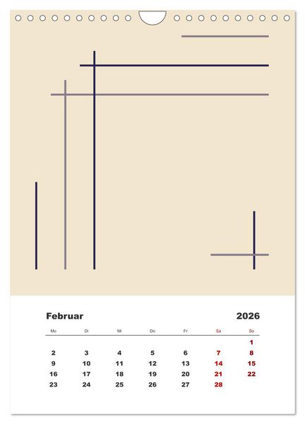 Produktbild: GeoArt - geometrische Formen (Wandkalender 2026 DIN A4 hoch), CALVENDO Monatskalender