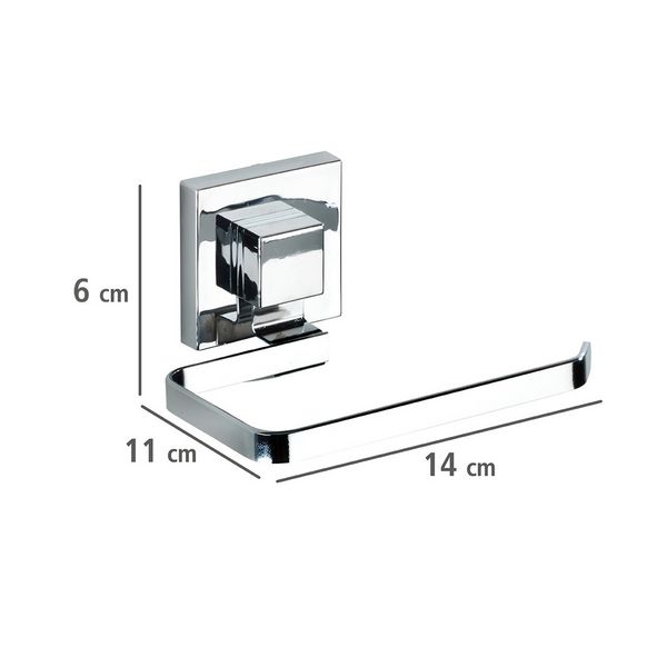 Produktbild: Vacuum-Loc&reg; Edelstahl Toilettenpapierhalter Mod. Quadro, Befestigen ohne bohren
