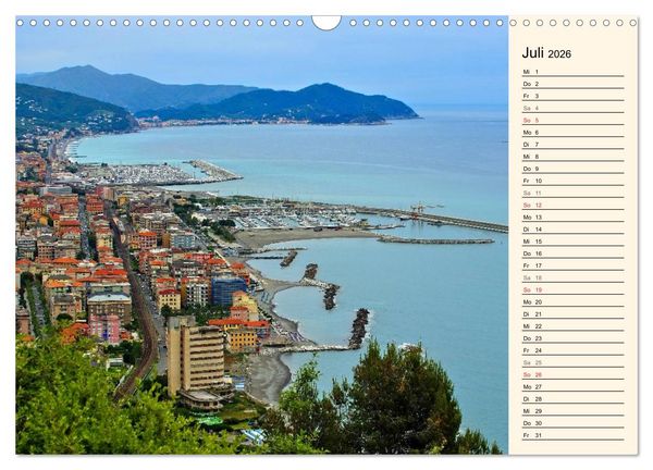 Produktbild: Urlaub an der Italienischen Riviera (Wandkalender 2026 DIN A3 quer), CALVENDO Monatskalender