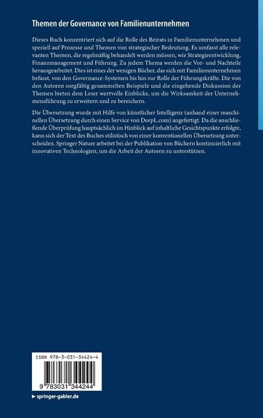 Produktbild: Themen der Governance von Familienunternehmen