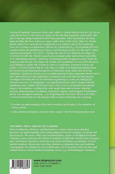 Produktbild: Transition Metals and Sulfur &ndash; A Strong Relationship for Life