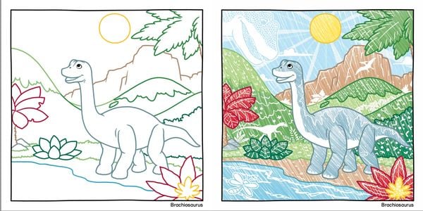 Produktbild: Zauberpapier Malbuch Dinosaurier
