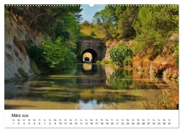 Produktbild: Unterwegs am Canal du Midi (Wandkalender 2026 DIN A2 quer), CALVENDO Monatskalender