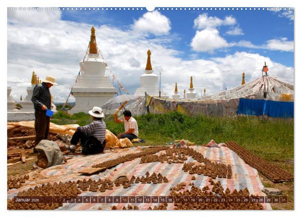 Produktbild: Tibet bewegt (hochwertiger Premium Wandkalender 2026 DIN A2 quer), Kunstdruck in Hochglanz