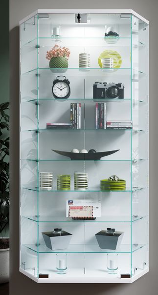 Produktbild: Wandvitrine H&auml;ngevitrine Glasvitrine Benila XL