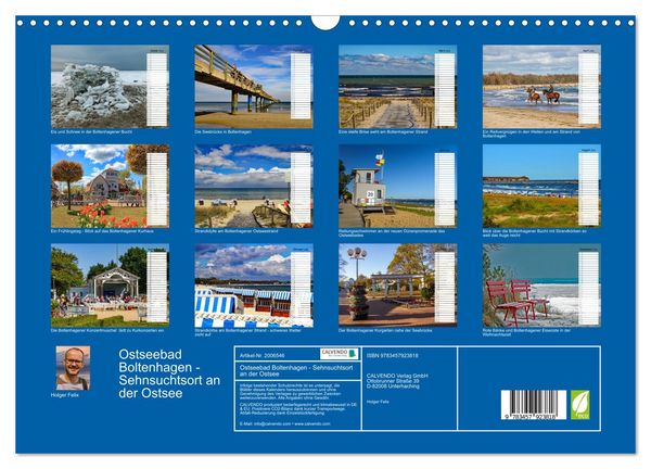 Produktbild: Ostseebad Boltenhagen - Sehnsuchtsort an der Ostsee (Wandkalender 2026 DIN A3 quer), CALVENDO Monatskalender
