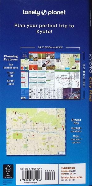 Produktbild: Lonely Planet Kyoto City Map