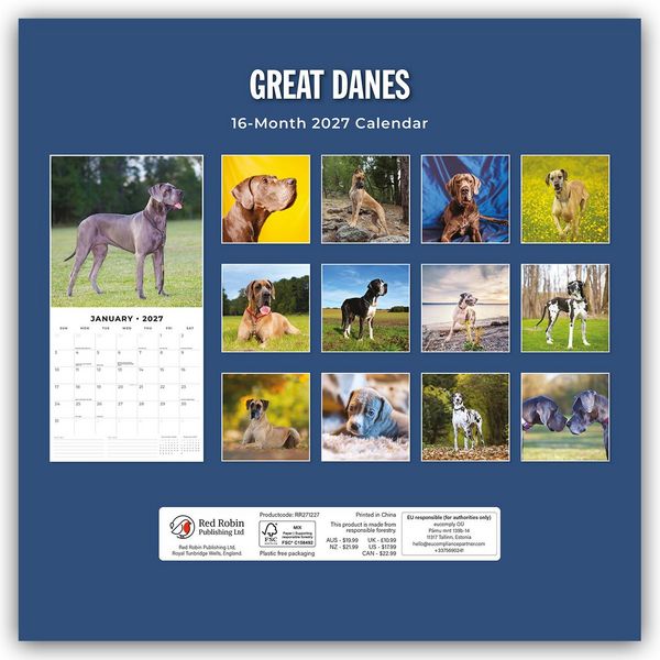 Produktbild: Great Danes &ndash; Deutsche Dogge 2027 &ndash; 16-Monatskalender