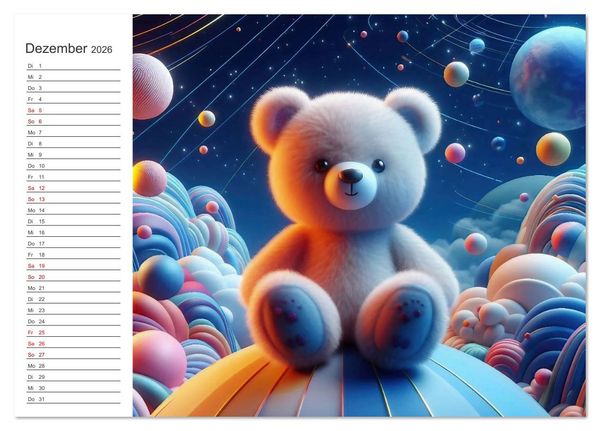 Produktbild: Knuddel und Kuschel (Tischkalender 2026 DIN A5 quer), CALVENDO Monatskalender