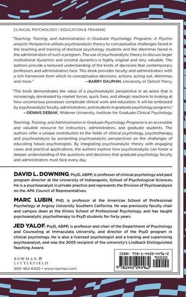 Produktbild: Teaching, Training, and Administration in Graduate Psychology Programs