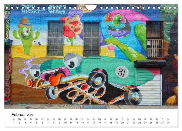 Produktbild: Brooklyn Street Art (Wandkalender 2026 DIN A4 quer), CALVENDO Monatskalender