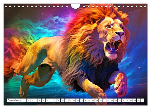Produktbild: Farbsplash in der Tierwelt (Wandkalender 2027 DIN A4 quer), CALVENDO Monatskalender