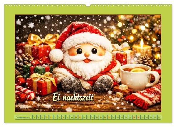 Produktbild: Ei-n Jahr voller Spa&szlig;! - Humor, Herz und H&uuml;hnerei (Wandkalender 2027 DIN A2 quer), CALVENDO Monatskalender