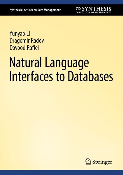 Produktbild: Natural Language Interfaces to Databases