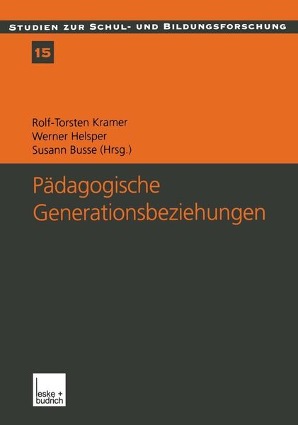 Produktbild: P&auml;dagogische Generationsbeziehungen