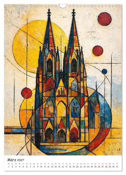 Produktbild: K&ouml;lner Dom-Impressionen: Eine k&uuml;nstlerische Reise (Wandkalender 2027 DIN A3 hoch), CALVENDO Monatskalender
