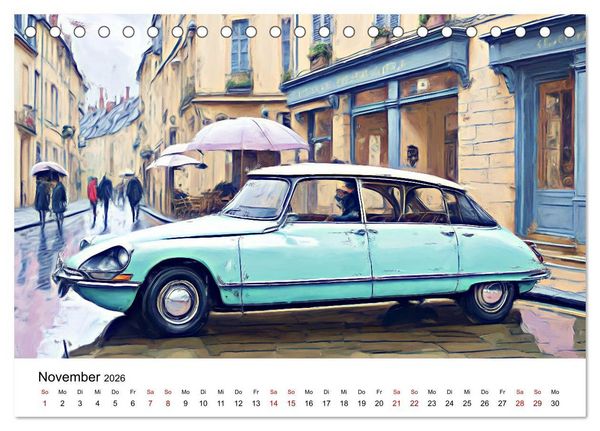 Produktbild: Surreale Autofreuden (Tischkalender 2026 DIN A5 quer), CALVENDO Monatskalender