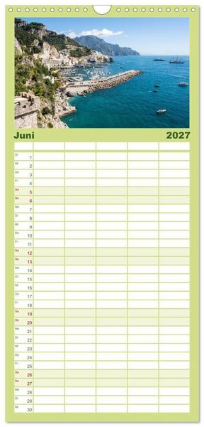 Produktbild: Familienplaner 2027 - Steilk&uuml;sten Europas mit 5 Spalten (Wandkalender, 21 x 45 cm) CALVENDO