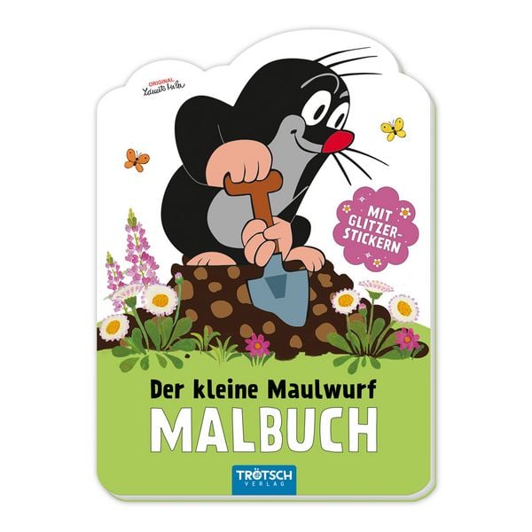 Produktbild: TR&Ouml;TSCH - Der kleine Maulwurf Mini-Malbuch mit Glitzerstickern Malbuch mit Stickern | Ab 3 Jahren
