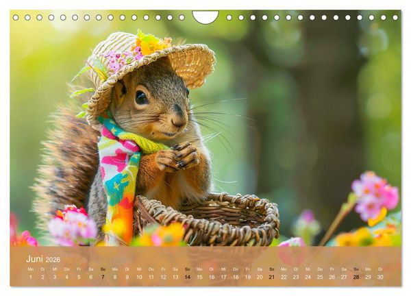 Produktbild: Waldtiere mit Stil. Tierische Trendsetter in der Natur (Wandkalender 2026 DIN A4 quer), CALVENDO Monatskalender