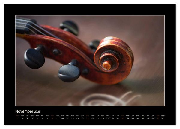 Produktbild: A violin only (High Quality Premium Wall Calendar 2026 DIN A2 landscape),CALVENDO 12 Month Wall Calendar