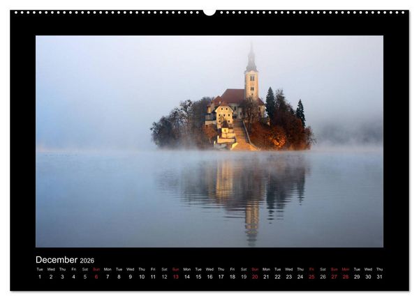 Produktbild: Lake Bled Slovenia (High Quality Premium Wall Calendar 2026 DIN A2 landscape),CALVENDO 12 Month Wall Calendar