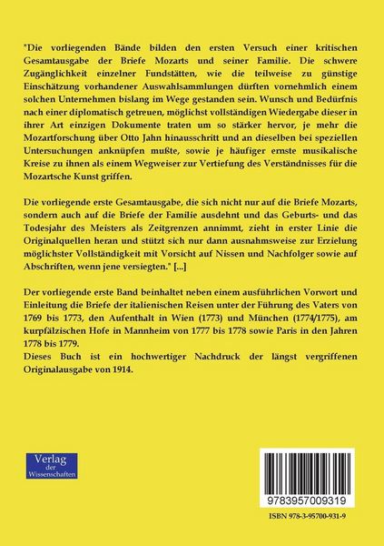 Produktbild: Die Briefe W.A. Mozarts und seiner Familie
