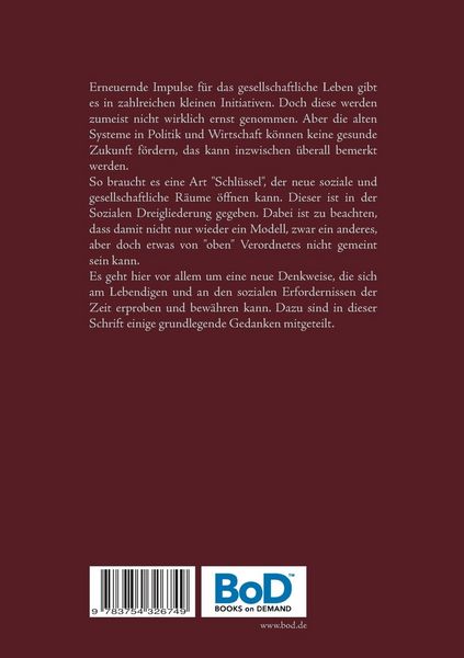 Produktbild: Die Dreigliederung des sozialen Organismus