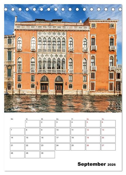 Produktbild: Venedig Kulisse der Serenissima - Terminplaner (Tischkalender 2026 DIN A5 hoch), CALVENDO Monatskalender