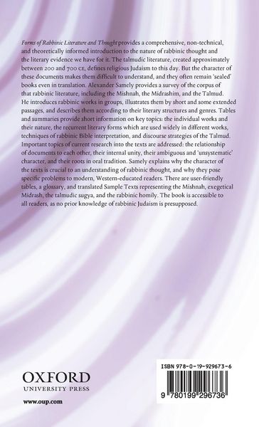 Produktbild: Forms of Rabbinic Literature and Thought