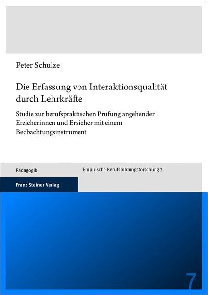 Produktbild: Schulze, P: Erfassung von Interaktionsqualit&auml;t durch Lehrkr&auml;