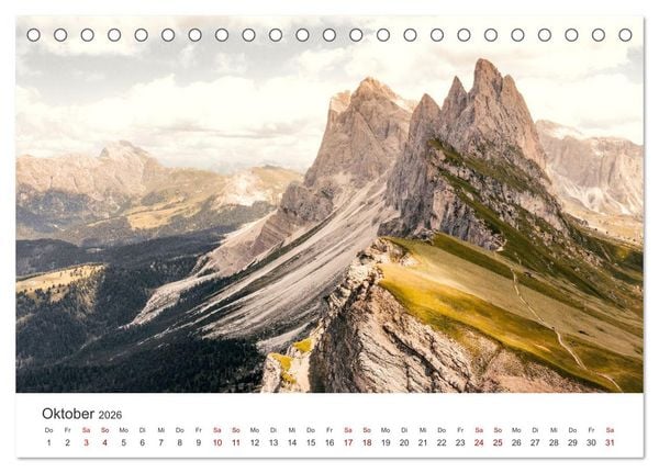 Produktbild: S&uuml;dtirol - Entlang der italienischen Alpen. (Tischkalender 2026 DIN A5 quer), CALVENDO Monatskalender